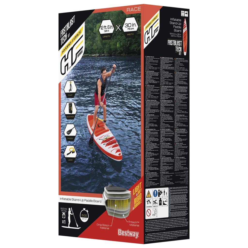 Bestway SUP Hydro-Force Fastblast Tech Set opblaasbaar 381x76x15 cm