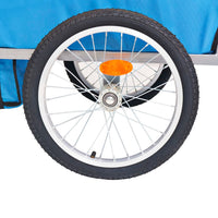 Fietstrailer 30 kg grijs en blauw