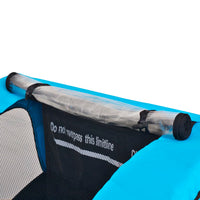 Fietstrailer 30 kg grijs en blauw