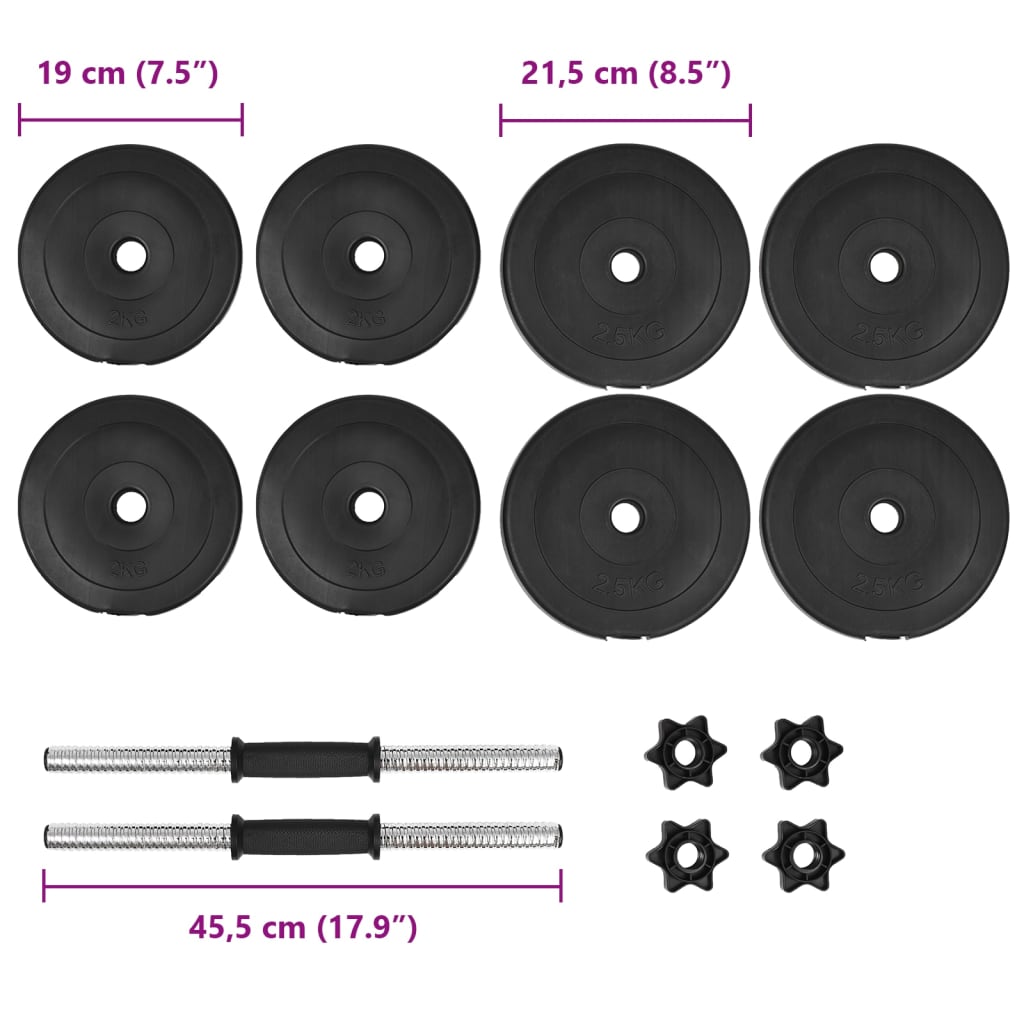 Halterset 20 kg 14-delig