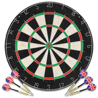 Dartbord professioneel met 6 darts en surround sisal