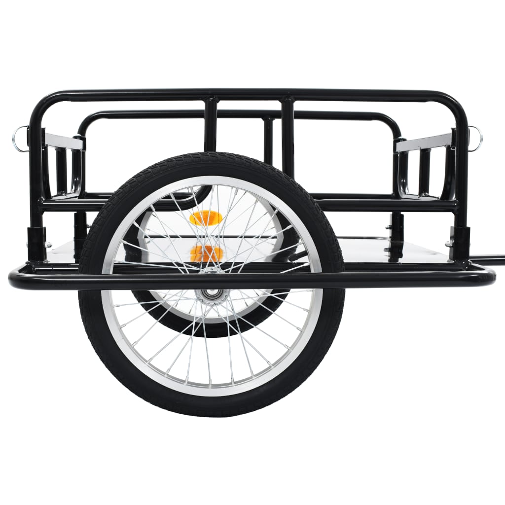 Fietstrailer 130x73x48,5 cm staal zwart