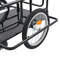 Fietstrailer 130x73x48,5 cm staal zwart