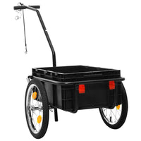 Fietstrailer/trekwagen 155x60x83 cm staal zwart