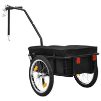 Fietstrailer/trekwagen 155x60x83 cm staal zwart