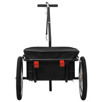 Fietstrailer/trekwagen 155x60x83 cm staal zwart