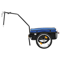 Fietstrailer/trekwagen 155x60x83 cm staal blauw