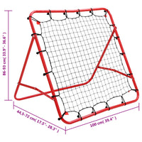 Voetbal kickback rebounder verstelbaar 100x100 cm