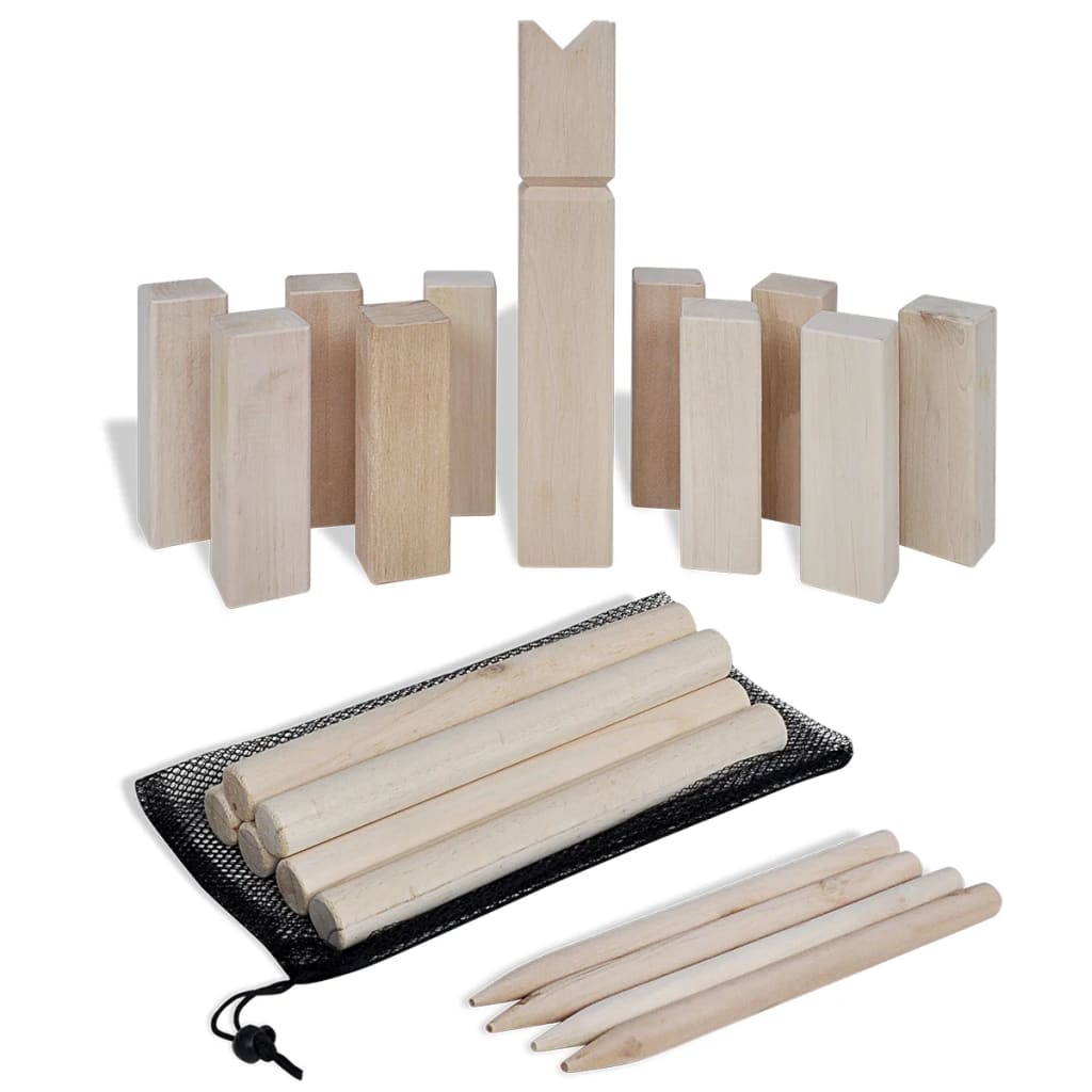 Houten Kubb spel set