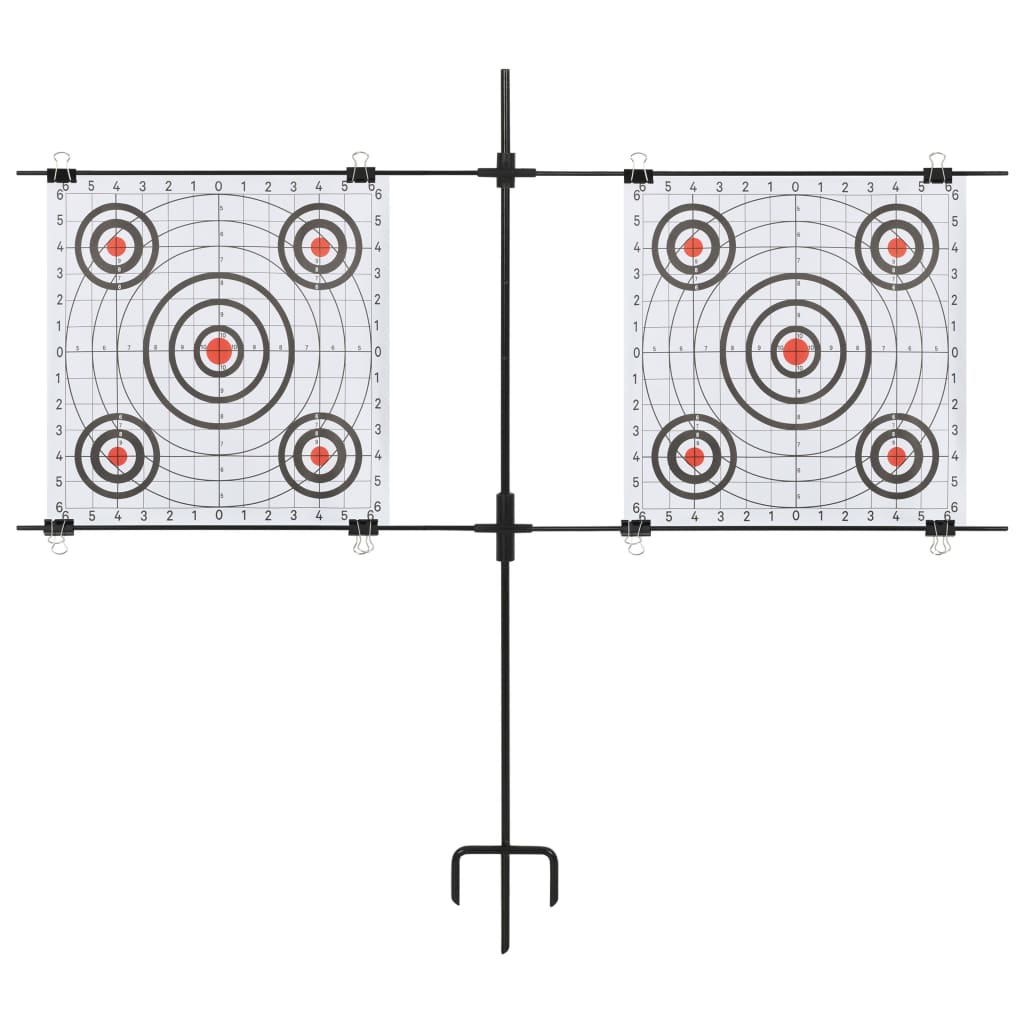 Targetkaartstandaard met schietkaarten 78x76 cm staal