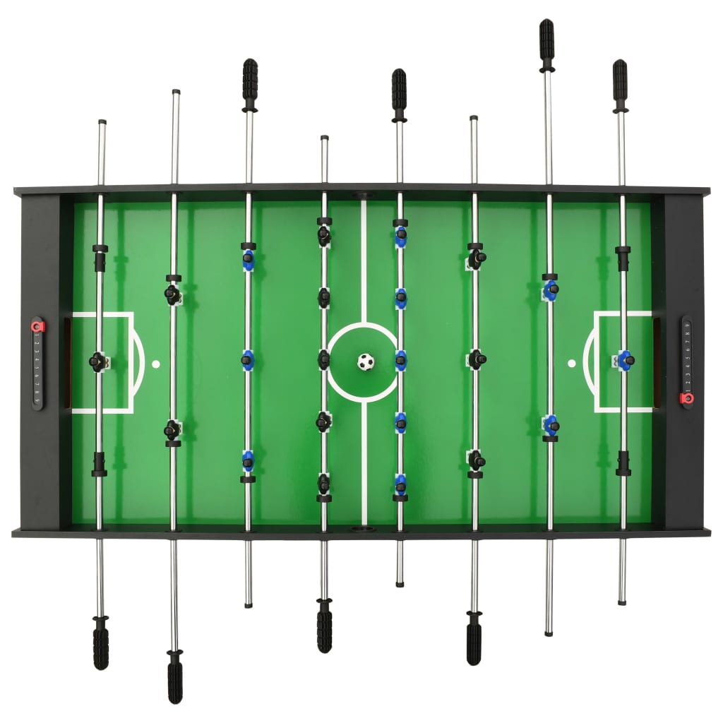 Voetbaltafel inklapbaar 121x61x80 cm zwart