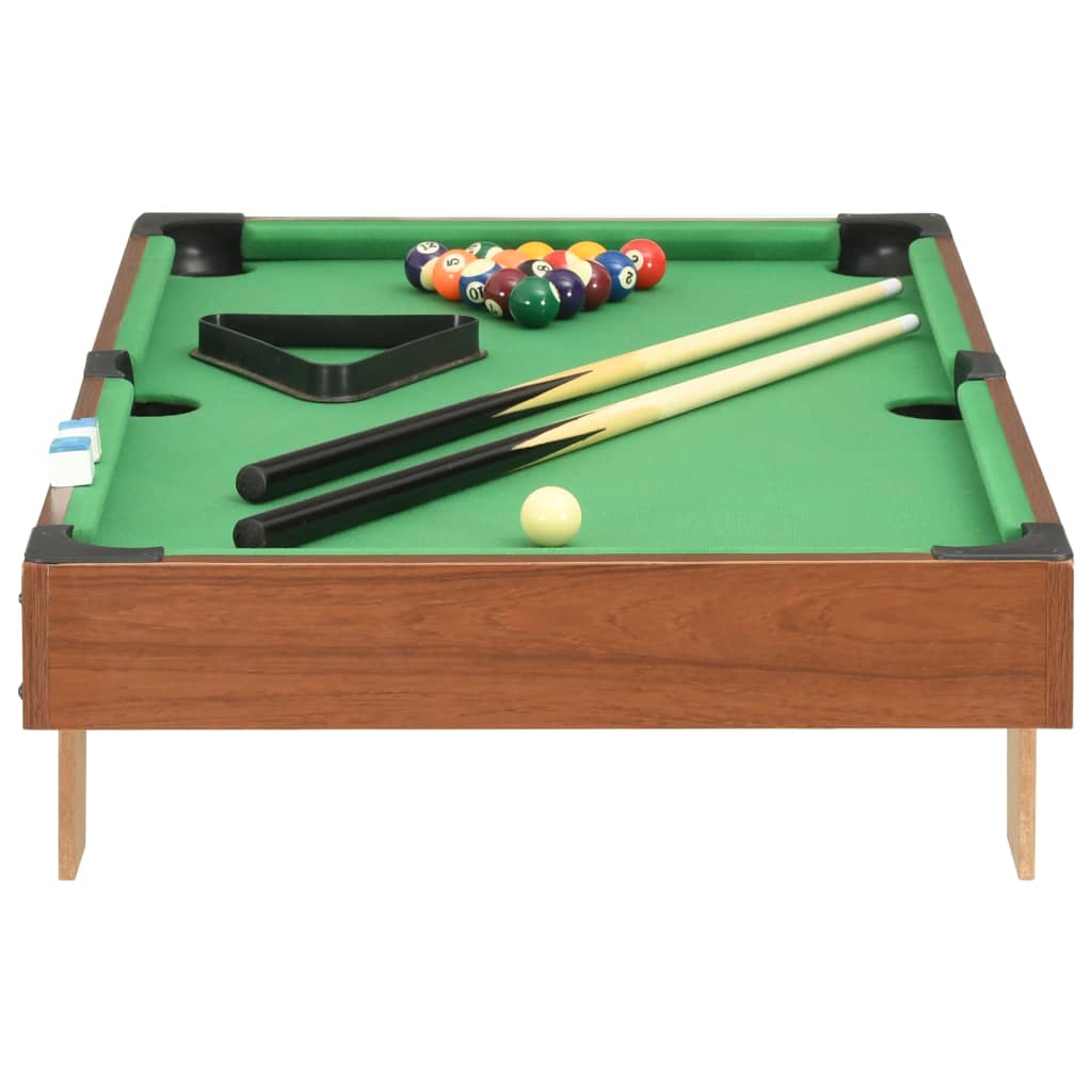 Mini pool table 3 Feet 92x52x19 cm brown and green