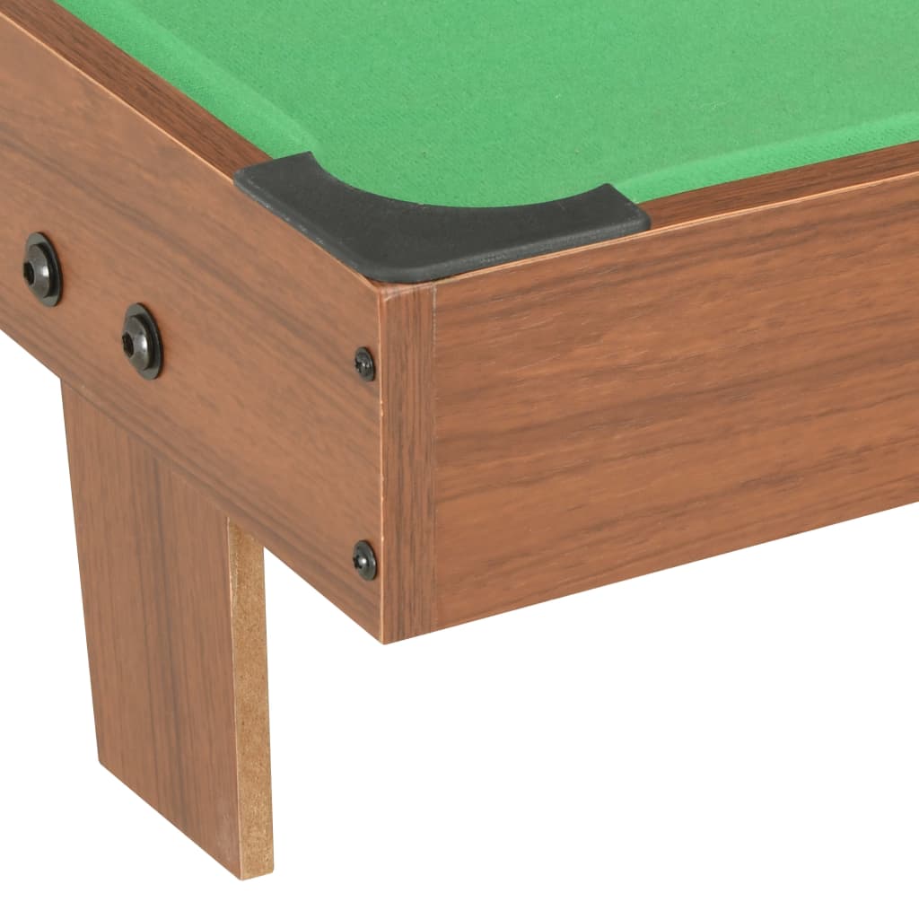 Mini pool table 3 Feet 92x52x19 cm brown and green