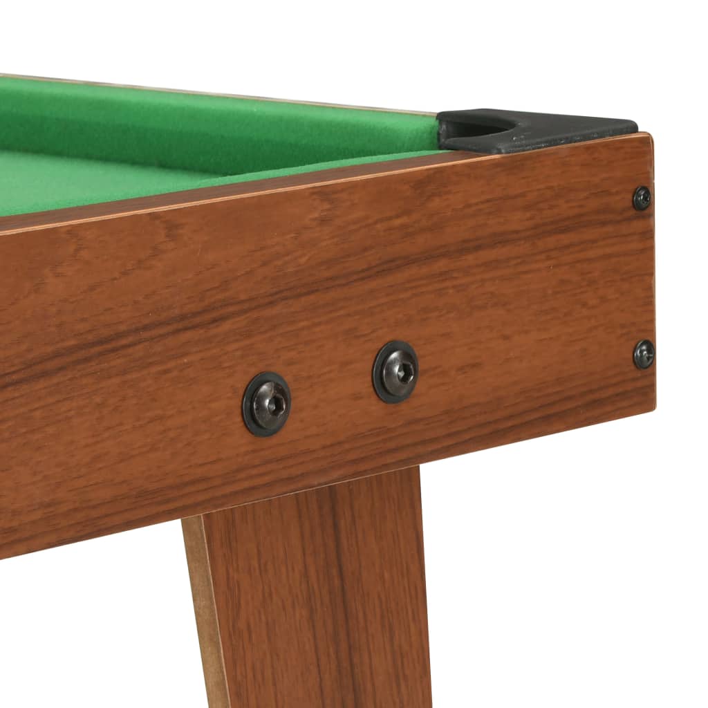 Mini pool table 3 Feet 92x52x19 cm brown and green