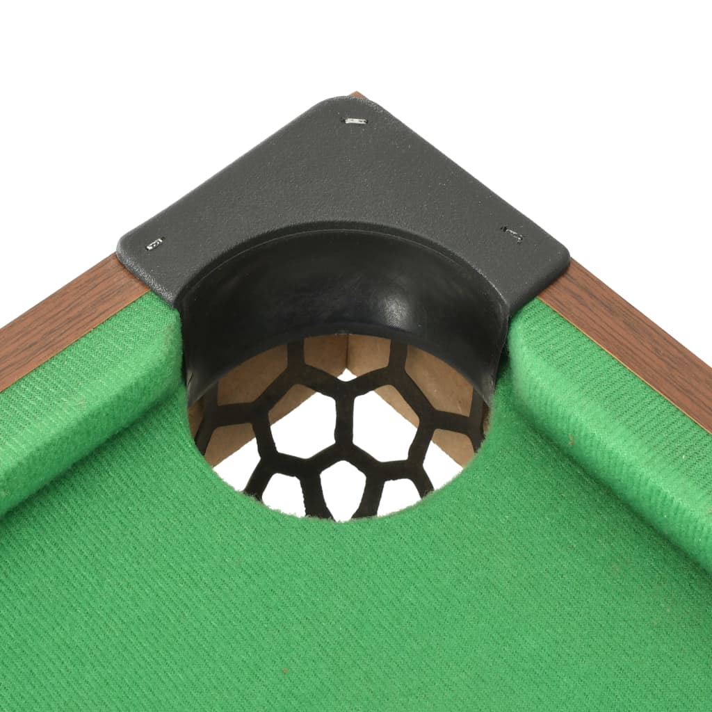 Mini pool table 3 Feet 92x52x19 cm brown and green