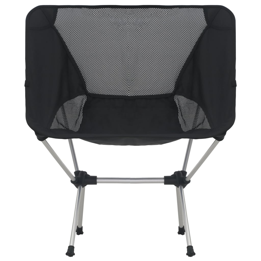 Campingstoelen 2 st met draagtas 54x50x65 cm aluminium