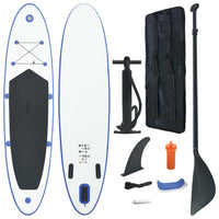 Stand Up Paddleboardset opblaasbaar blauw en wit