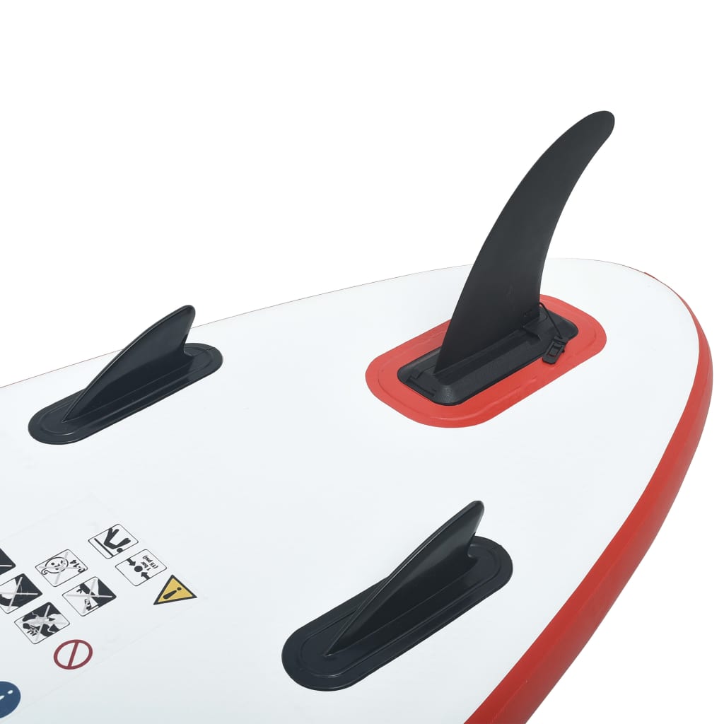 Stand Up Paddleboardset opblaasbaar rood en wit