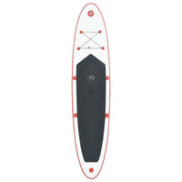 Stand-up paddleboard opblaasbaar met zeilset rood en wit