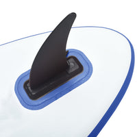 Stand-up paddleboard opblaasbaar met zeilset blauw en wit