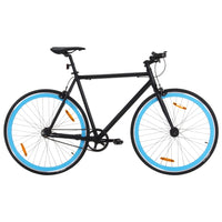 Fiets met vaste versnelling 700 c 51 cm zwart en blauw