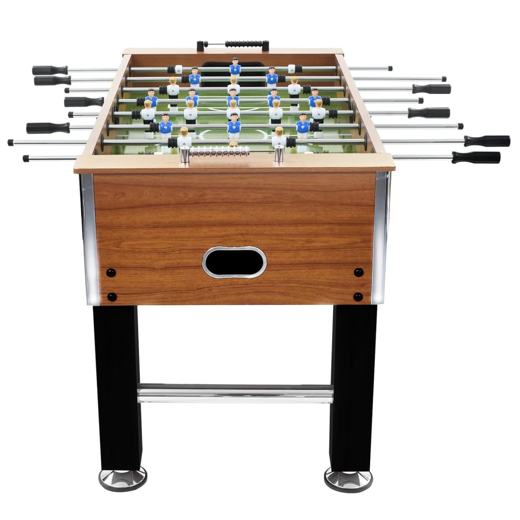 Voetbaltafel 60 kg 140x74,5x87,5 cm staal lichtbruin en zwart