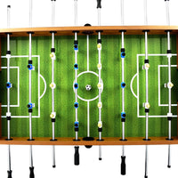 Voetbaltafel 60 kg 140x74,5x87,5 cm staal lichtbruin en zwart