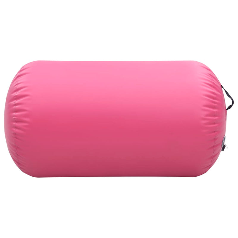 Gymnastiekrol met pomp opblaasbaar 100x60 cm PVC roze