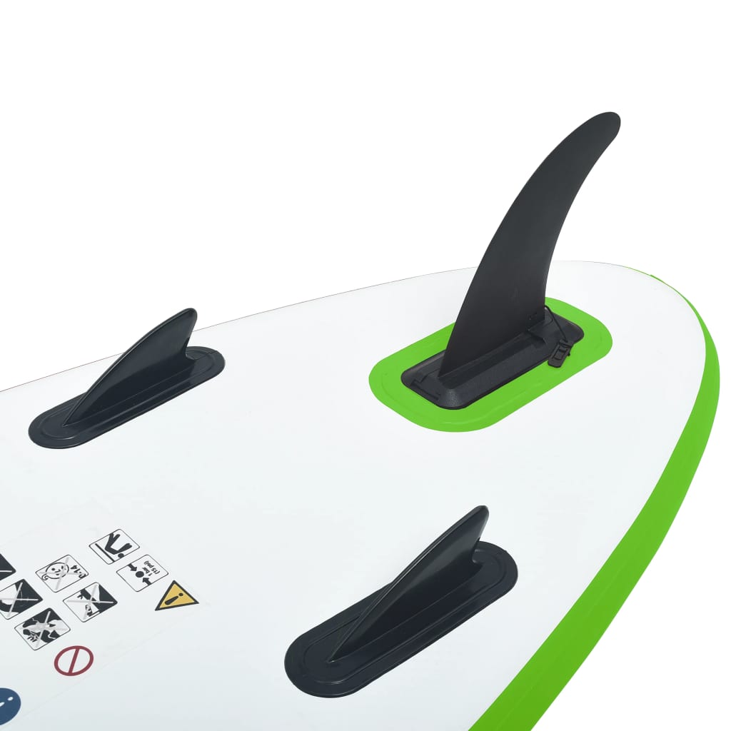 Stand-up paddleboard opblaasbaar groen en wit