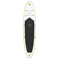 Stand Up Paddleboard opblaasbaar met zeilset groen en wit