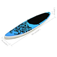 Stand Up Paddleboardset opblaasbaar 305x76x15 cm blauw