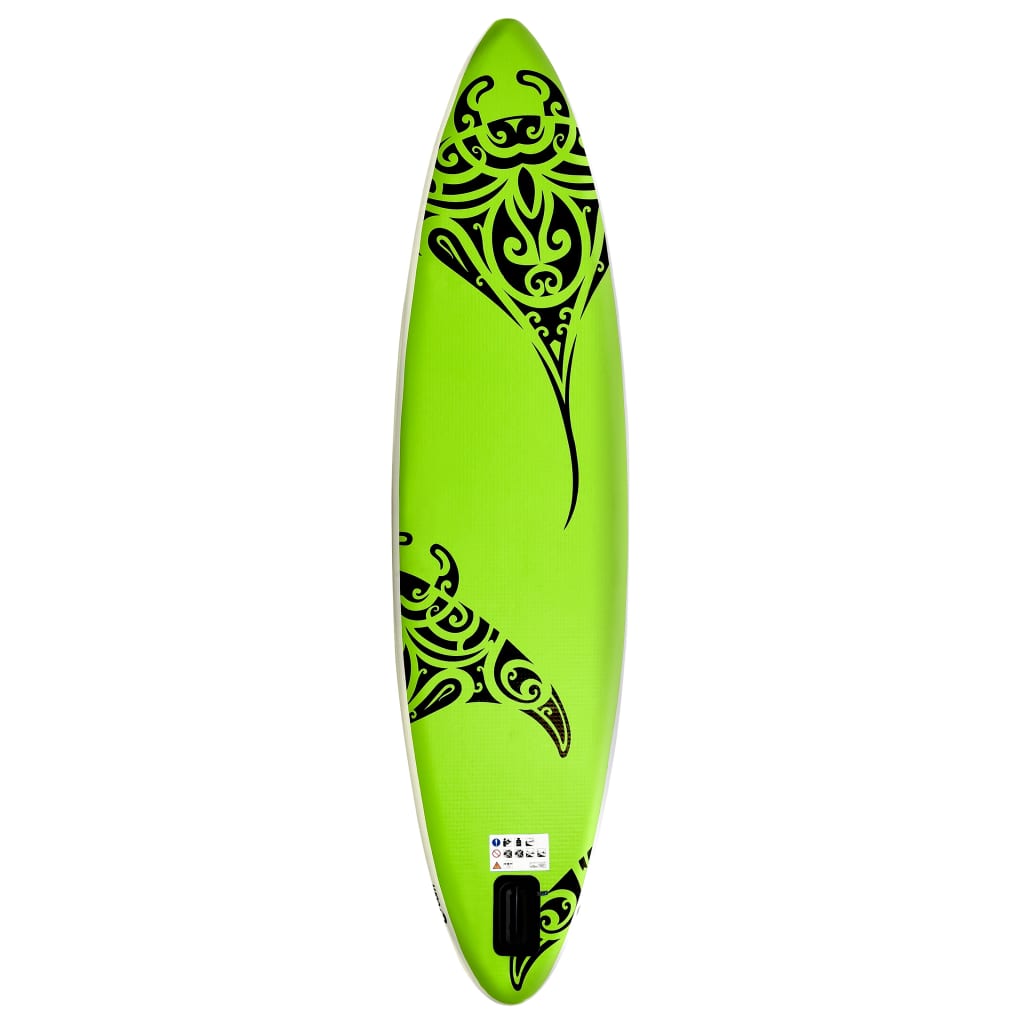 Stand Up Paddleboardset opblaasbaar 320x76x15 cm groen