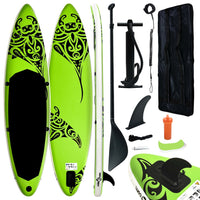 Stand Up Paddleboardset opblaasbaar 366x76x15 cm groen