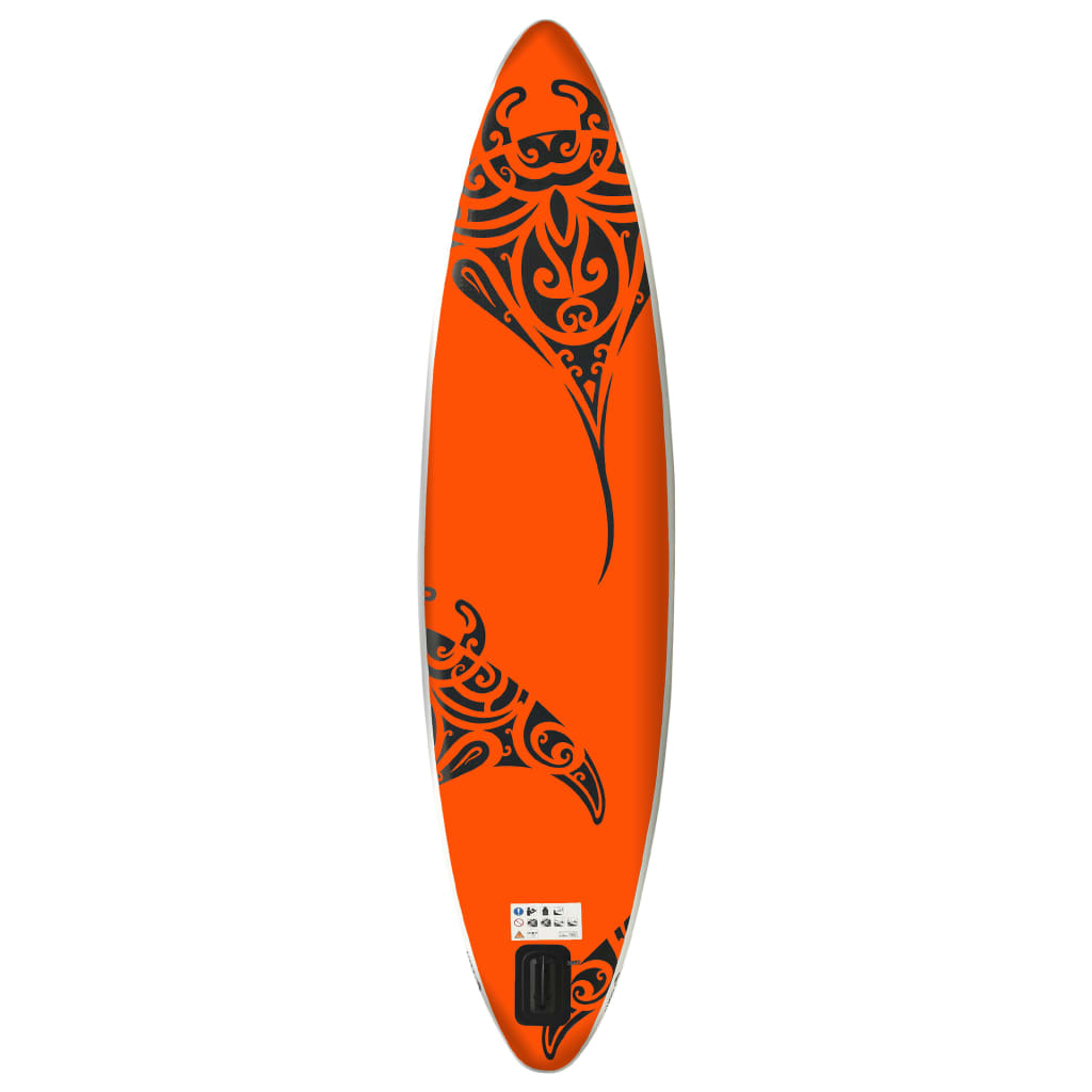 Stand Up Paddleboardset opblaasbaar 366x76x15 cm oranje