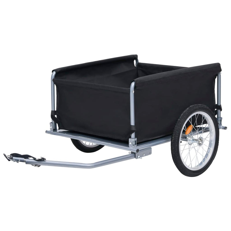 Fietstrailer 65 kg zwart en grijs