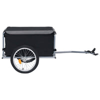 Fietstrailer 65 kg zwart en grijs