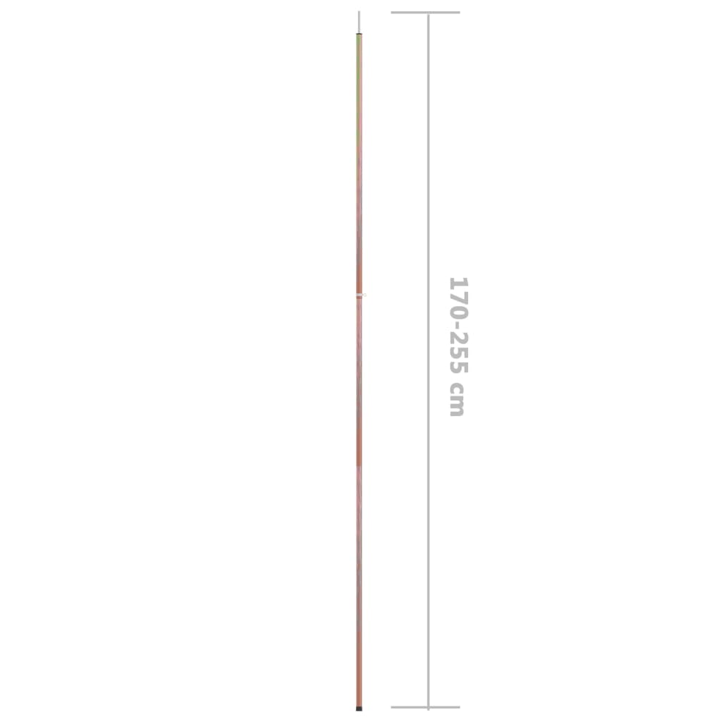 Tentstokken 2 st telescopisch 170-255 cm gegalvaniseerd staal