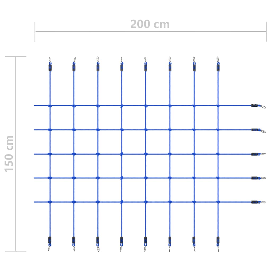 Klimnet 200x150 cm blauw