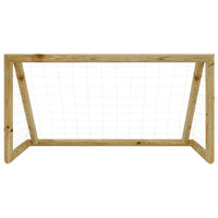 Voetbaldoel met net 160x80x100 cm geïmpregneerd grenenhout