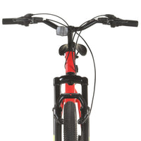 Mountainbike 21 versnellingen 27,5 inch wielen 38 cm frame rood