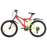 Mountainbike 21 versnellingen 26 inch wielen 49 cm rood