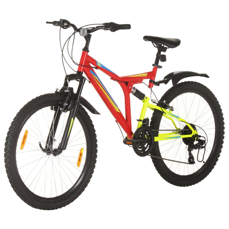 Mountainbike 21 versnellingen 26 inch wielen 49 cm rood