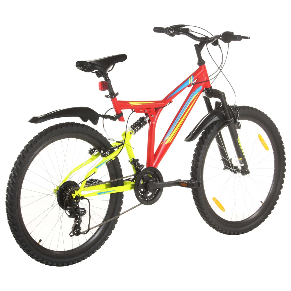 Mountainbike 21 versnellingen 26 inch wielen 49 cm rood