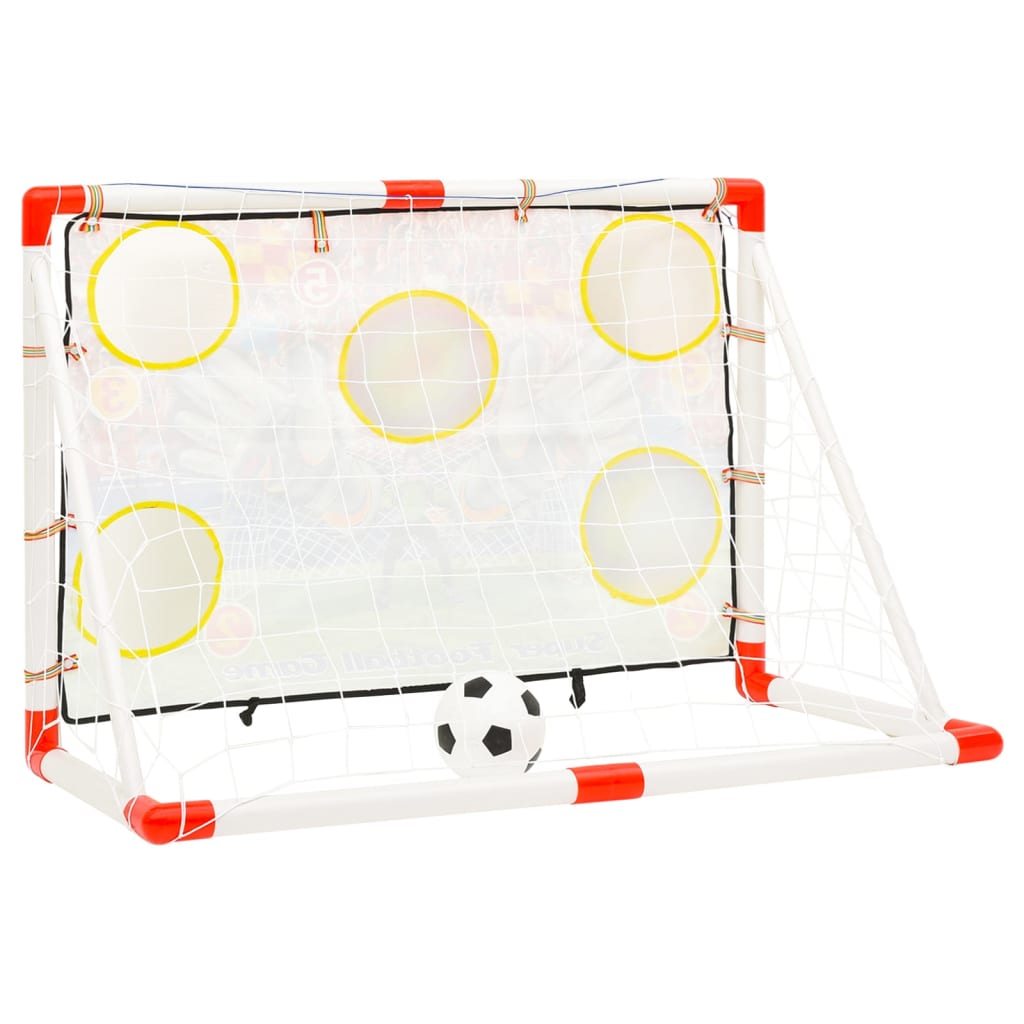 Voetbaldoelenset met doelmuur 120x51x77,5 cm