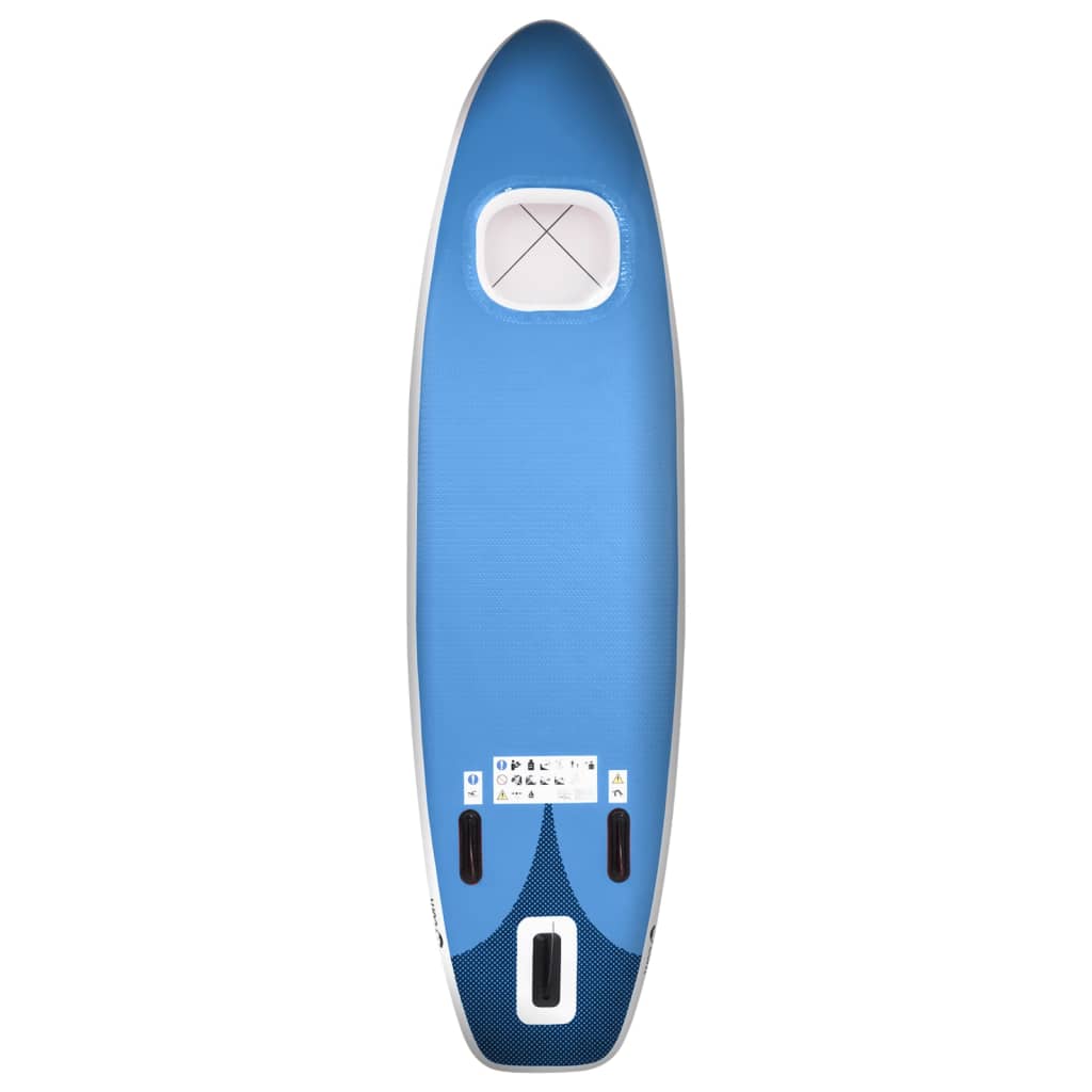 Stand Up Paddleboardset opblaasbaar 300x76x10 cm zeeblauw