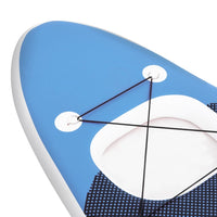 Stand Up Paddleboardset opblaasbaar 300x76x10 cm zeeblauw