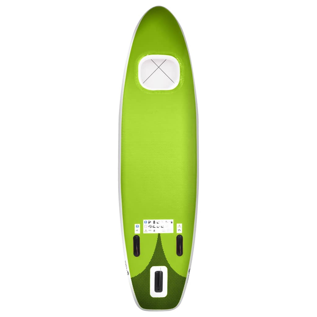 Stand Up Paddleboardset opblaasbaar 300x76x10 cm groen