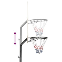 Basketbalstandaard 282-352 cm polyethyleen wit