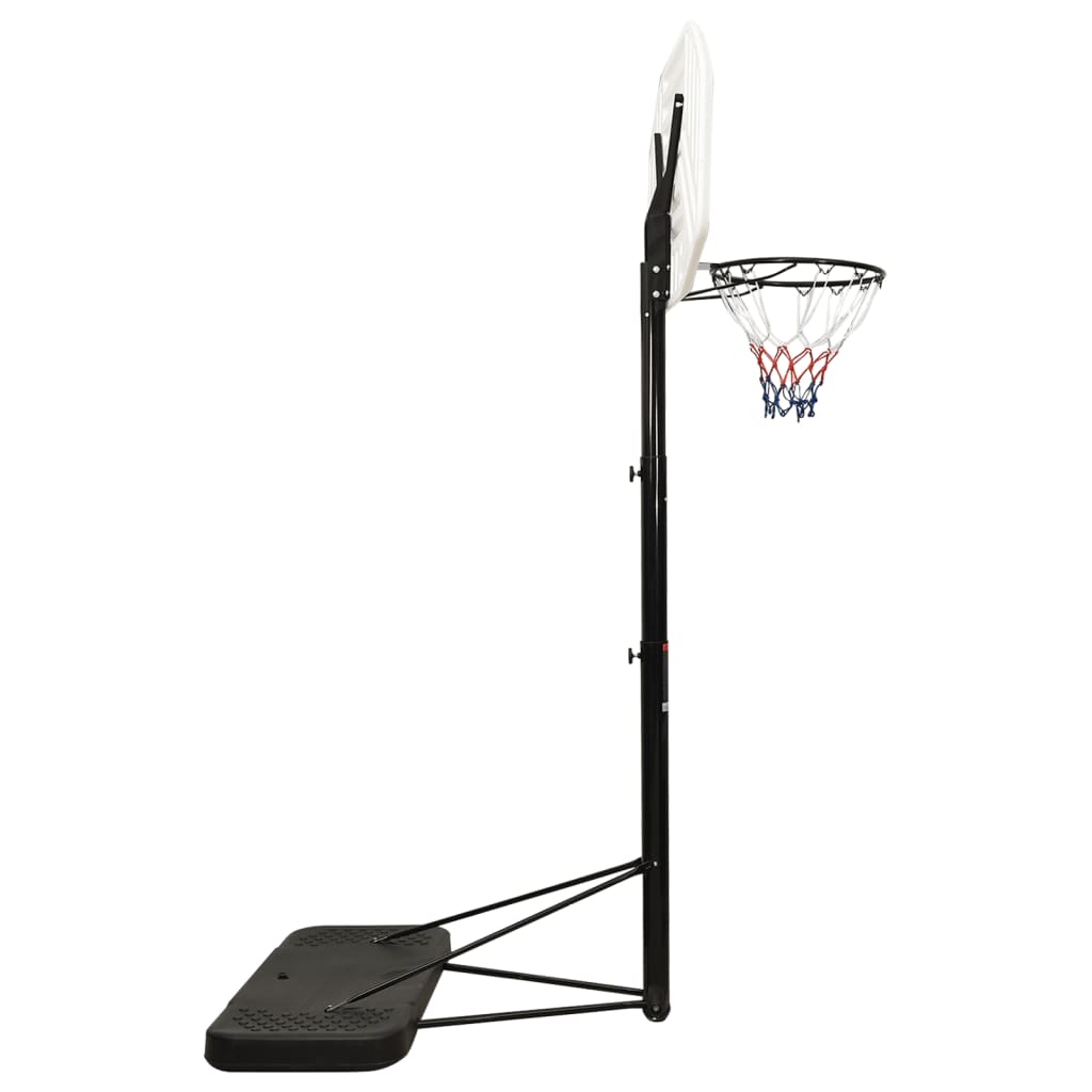 Basketbalstandaard 258-363 cm polyetheen wit