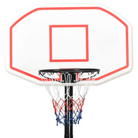 Basketbalstandaard 258-363 cm polyetheen wit